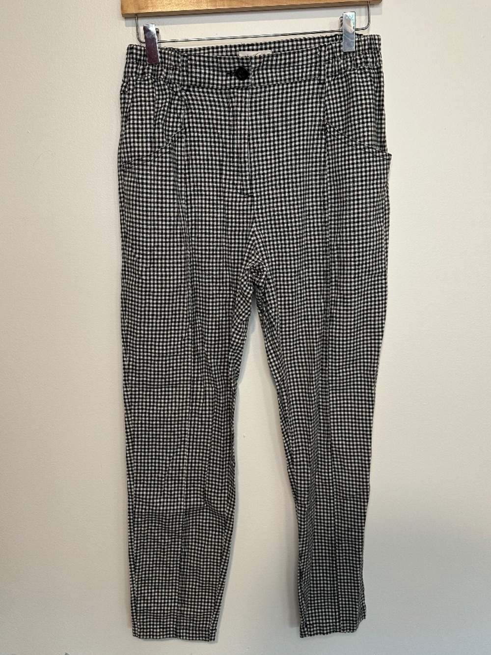 Silence + Noise Black and White Gingham Pants Size 2
